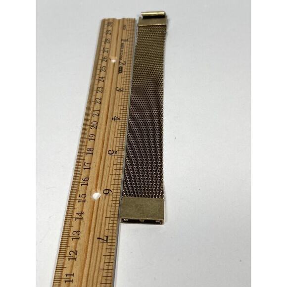J Crew Bracelet Mesh Brass Tone Vintage 6.25” - Picture 12 of 12